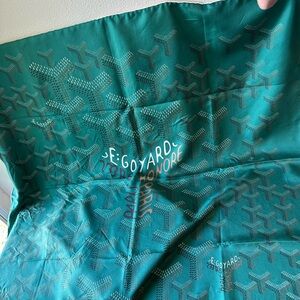 Goyard Green Silk Scarf